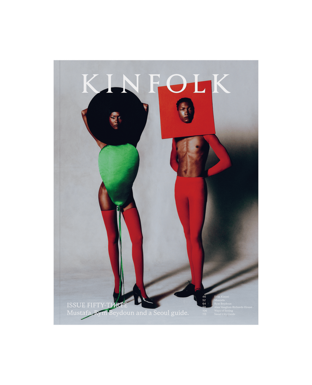 מגזין Kinfolk גיליון 53 - עטיפה קדמית, הפקת אופנה צבעונית