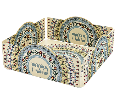 מגש מצה מתכת בהדפסים שונים