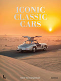 ספר מכוניות Iconic Classic Cars - עטיפה קדמית עם מרצדס Gullwing
