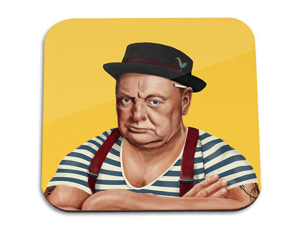 Hipstory | Winston Churchill Wooden Coaster