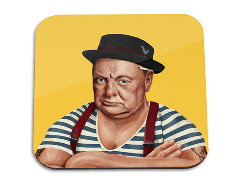 Hipstory | Winston Churchill Wooden Coaster