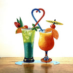 Pop art Metal " A LOVELY DATE " sculpture by DAVID GERSTEIN